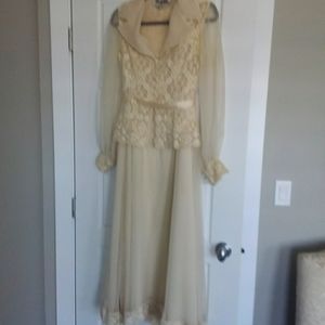 Frank Usher vintage wedding two piece gown